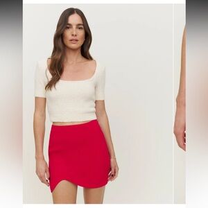 Reformation Penny Skirt Lipstick - Size 2